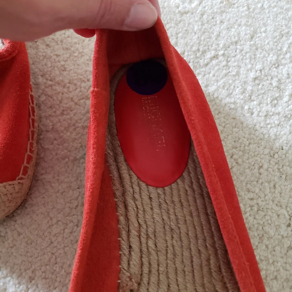 Michael Kors Orange Suede Logo Espadrilles sz8.5